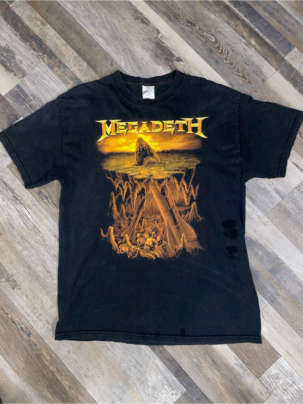 Vintage Megadeth Large T Shirt Tennessee River Large Distressed